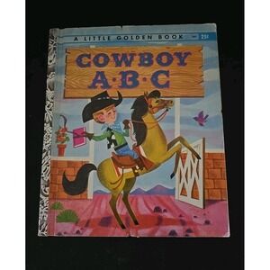 Cowboy ABC A Little Golden Book 389 Vintage‎ Childrens Book Western Alphabet